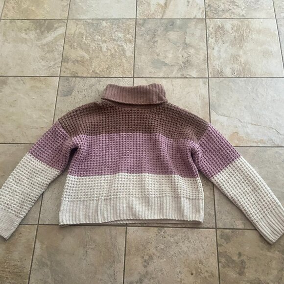 turtleneck knit sweater striped - Picture 1 of 4